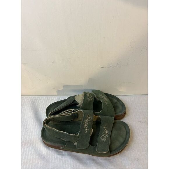 Muk luk green comfort sandals 9.5? suede velcro - Picture 1 of 8